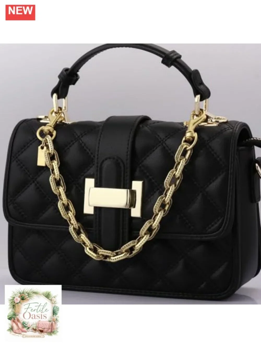 Chunky Link Chain Bag Charm Purse Extender with Snap Hooks